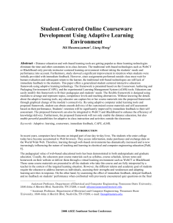 Student-Centered Online Courseware - ASEE