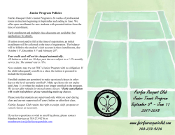Junior Program Brochure