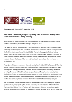 News Release - Everyday Lives in War