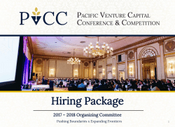 Hiring Package - Pacific Venture Capital Conference and Competition