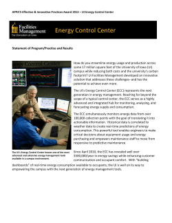 University of Iowa in the Energy Control Center