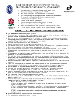A Rough Guide to Tag Rugby and Mini Rugby
