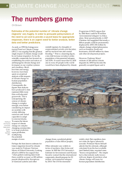 The numbers game - Forced Migration Review