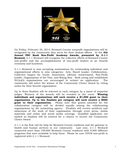 On Friday, February 28, 2014, Broward County nonprofit