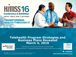 Telehealth Program Strategies and Business Plans Revealed March