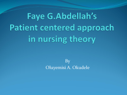 Patient centered approach in nursing theory