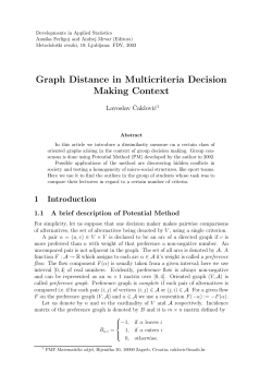Graph Distance in Multicriteria Decision Making Context