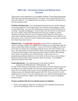 Processing Catchup/Makeup Exam