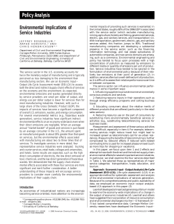Environmental Implications of Service Industries