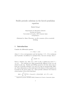 Stable periodic solutions in the forced pendulum equation