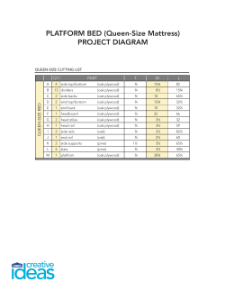Queen and King Size Platform Bed Project Diagram