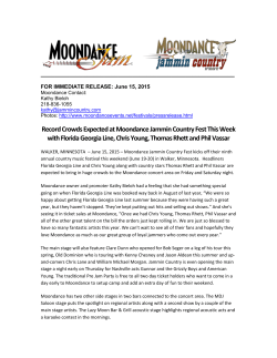FOR IMMEDIATE RELEASE: June 15, 2015 Moondance Contact