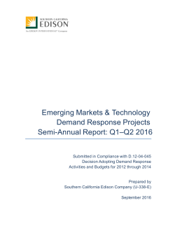 Q1&ndash;Q2 2016 - Southern California Edison
