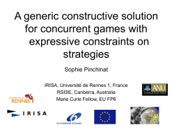 A generic constructive solution for concurrent games with