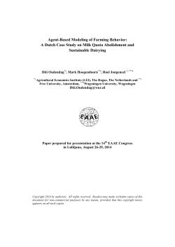 Agent-Based Modeling of Farming Behavior: A Dutch Case Study on