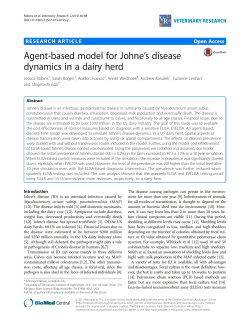 Agent-based model for Johne`s disease dynamics in a dairy herd