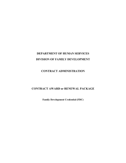 (FDC) Renewal Package (Annex A)