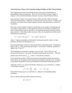 1 State Preference Theory, Pure Securities, Hedge