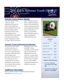 2017 Gaels Summer Youth Camp