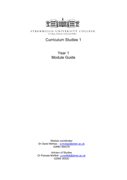 Module Guide - Stranmillis University College