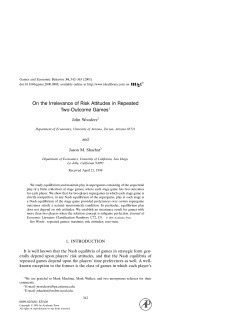 On the Irrelevance of Risk Attitudes in Repeated Two