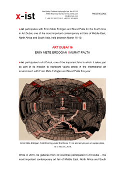 Art Dubai `16, Press Release_ENG  - X-İst