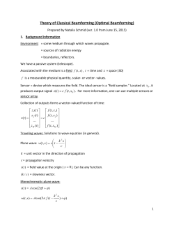 Theory of Classical Beamforming (Optimal