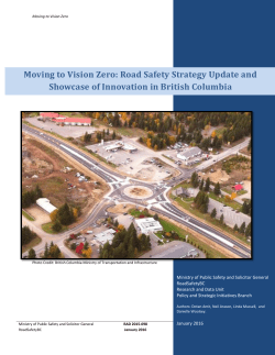 Moving to Vision Zero - Province of British Columbia