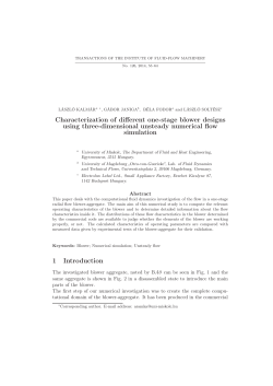 Characterization of different one-stage blower designs using three