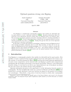 Optimal quantum strong coin flipping