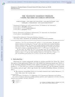 The Traveling Salesman Problem Under Squared Euclidean