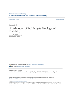 A Little Aspect of Real Analysis, Topology and Probability