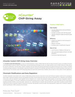 nCounter ChIP-String Assay - NanoString Technologies, Inc.