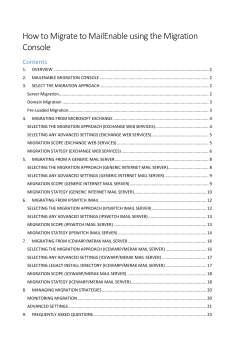 How to Migrate to MailEnable using the Migration Console