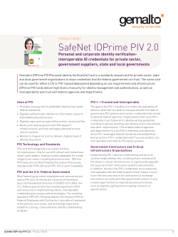 IDPrime PIV Smart Cards - SafeNet