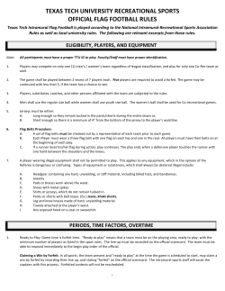 texas tech university recreational sports official flag football rules
