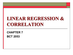 Chapter 7 Regression and Correlation1