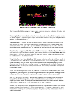 Neon Jungle Grow Wild launch release 25 March