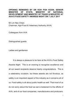 opening remarks by dr koh poh koon, senior minister of state