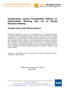Cooperation versus Competition Effects on Information