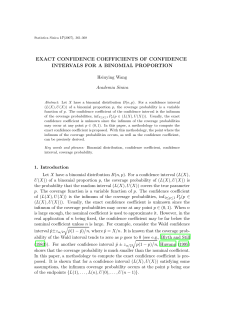 exact confidence coefficients of confidence intervals for a binomial
