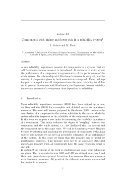 Components with higher and lower risk in a reliability
