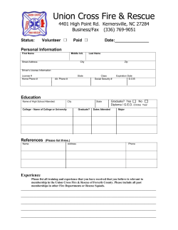 HERE - Union Cross Fire Department
