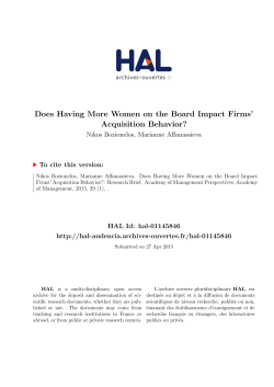 Does Having More Women on the Board Impact Firms