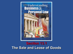 The Sales Contract Understanding Business and