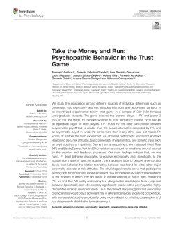 Take the Money and Run: Psychopathic Behavior in the Trust Game