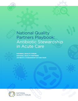 Antibiotic Stewardship in Acute Care