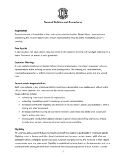 General Policies and Procedures