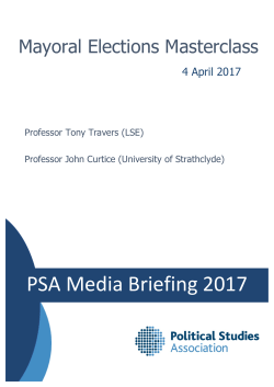 PSA Media Briefing 2017 - The Political Studies Association