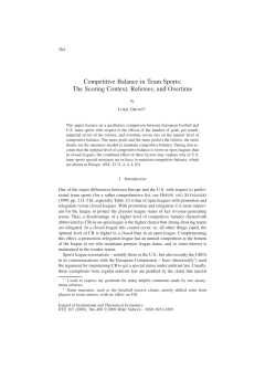 Competitive Balance in Team Sports: The Scoring Context, Referees